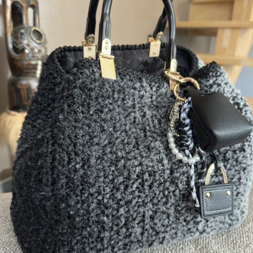 Cabas winter Noir chiné